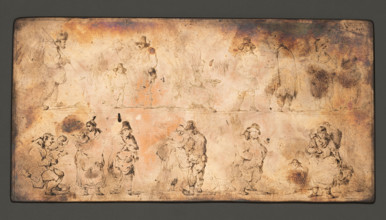 Types and Caricatures. A Series of Genre Scenes and Individual Figures in Two Rows; Plonski, Michal