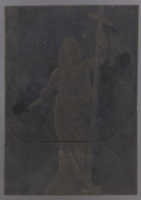 Image of the Resurrected Christ; graphic artist Karol Kloss (1849–1881); sculptor; woodcut; 1873?;
