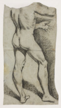 Fragment of the figure of the Crucified Christ, draughtsman Benedykt Tyszkiewicz (1904–1956);