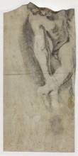 Fragment of the figure of the Crucified Christ, draughtsman Benedykt Tyszkiewicz (1904–1956);