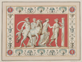 Vestigia delle Terme di Tito. The triumph of Bacchus. Quadro from the central field of the vault
