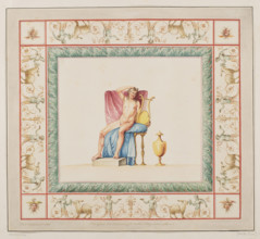 Vestigia delle Terme di Tito. Sordnino decoration in room 25, Carlone, Marco (1742–1796), graphic