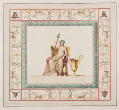 Vestigia delle Terme di Tito. Apollo. Quadro from the vault decoration of room 15, Carlone, Marco