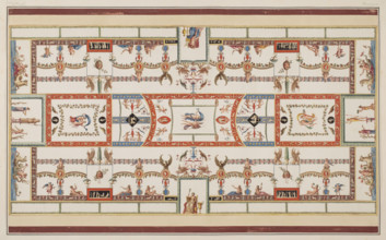 Tito's Vestigia delle Terme. Mars and Venus surprised by the gods. Quadro from the vault decoration