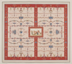 Vestigia delle Terme di Tito. Mars and Venus. Quadro from the vault decoration of room 15, Carlone,