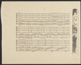 Vignette with a desert scene (right side of the performance), plate 35, Brahms's Fantasy, Op. XII;