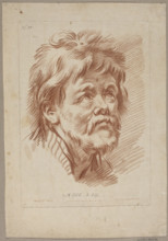 Study of a Man's Head; Bonnet, Louis Marin (1736–1793), graphic artist; after Boucher, François