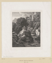 Felslandschaft mit der Jäger, Reinhart, Johann Christian (1761–1847), graphic artist; hunters;