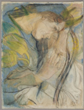 Girl leaning on the armrest of a chair; verso: Annah nude, Paul Gauguin's models, Wyspianski,