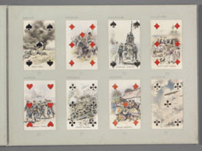 Five of Spades - Two German soldiers spraying poisonous gases, Tanski, Czeslaw (1862-1942),