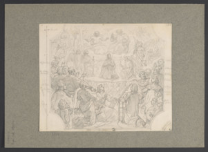 All Saints, design of a painting for the altar in All Saints' Church in Warsaw; draughtsman: