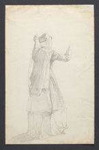 Matron's figure, sketch for the painting 'The Princess's Dowry' (1894), Wojciech Gerson