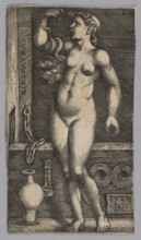 Standing Cleopatra, Beham, Sebald (1500–1550), graphic artist; Cleopatra VII (Queen of Egypt; 51–30