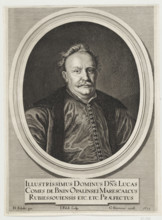 Portrait of Lukasz Opalinski; graphic print by Jeremias Falck (ca. 1609–1677), painted by Daniel