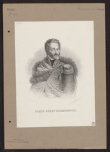 Portrait of Prince Józef Poniatowski, lithograph by Adam Dzwonkowski (Warsaw; lithographic