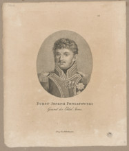 Portrait of Prince Józef Poniatowski; graphic print; graphic artist Bohmann, Peter (fl.