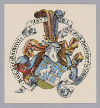 Buchplate (bookplate) for Fritz Amberger (1869–1948), 1901. Graphic print, 11.2 × 10.4 cm. Designed