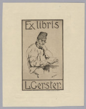 Ex libris L. Gerster; Heinrich Feh (1836–1908), publisher; Albert Anker (1831–1910), graphic