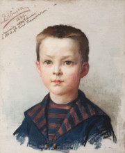 Portrait of Leon Tavernier; Bilinska-Bohdanowiczowa, Anna (1854–1893); portrait of a boy/child;