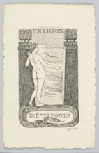 Ex Libris Dr. Ernst Nowack; Woldemar (1878–1915), graphic artist; Nowack, Ernst (fl. ca. 1910) —
