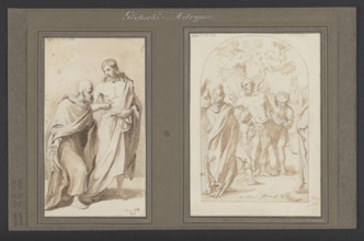 Doubting Thomas, Glebocki, Adrian (1833-1905), illustrator; Polish drawing; Thomas the Apostle (St
