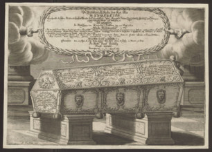 Sarcophagus of Margareta Brahe, Duchess of Hesse-Homburg. Engraver: Johann Philipp Thelott