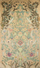 Cardboard with floral decoration; Zofia Rudnicka (fl. post-1900), painter; plants; decoration
