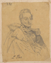 General Ludwik Michal Pac, drawing after 1870 by Wladyslaw Czachórski (draughtsman), ink and wash