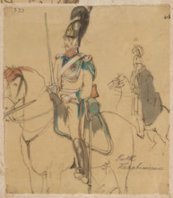 Soldier of the Carabinieri regiment, color lithographic print in the album 'Polish Army. Collection