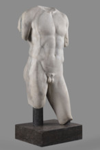 Torso of a Man in the Type of Apollo Omphalos, Roman workshop; restitution; Apollo (mythology);