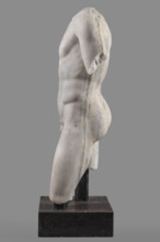 Torso of a Man in the Type of Apollo Omphalos, Roman workshop, restitution, Apollo (mythology),
