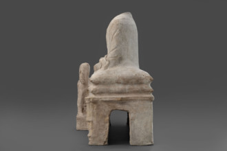 Depiction of a deceased person on a keline and a servant, Scen.Gal.Klass., Cyprus - partage. The