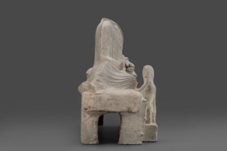 Depiction of a deceased person on a keline and a servant, author, Scen.Gal.Klass., Cyprus - partage