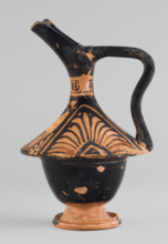 Red-figure epichysis with a depiction of Eros; Eros (mythology); palmettes (iconography); southern