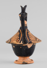 Red-figure epichysis with a depiction of Eros, palmettes, southern Italian (Apulian) pottery, ca.