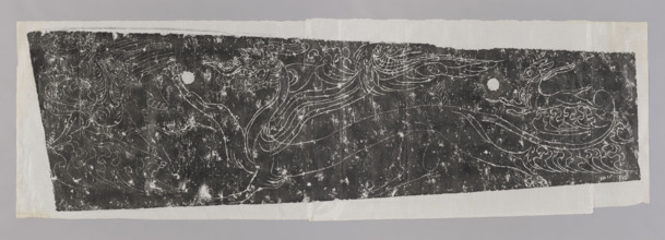 Mythical animals and a demon; graphic print by Antonina Obrebska-Jablonska (1901–1994) and Witold