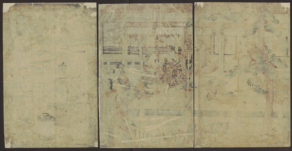 Ushiwakamaru serenading Jôruri-hime (????????), Utagawa Kuninaga (ca. 1779–1827); publisher Iwatoya