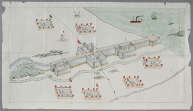 Fortification plan; graphic artist; Chinese art; Chinese; maps; early 20th century; graphic print;