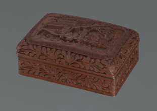 Box with a lid, Chinese art, Chinese, boxes, figurative scenes, landscape motifs, Qing (1644–1911),