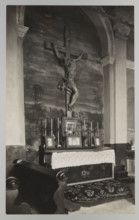 Crucifix, photograph by Jan Bulhak (1876–1950), 1931. Interior of Vilnius Cathedral (Archcathedral