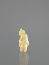 Boy sitting on a ram - button, Rubiec-Masalski, Fyodor Vasilyevich (1865-1920?), Chinese art,