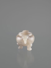 Ding-type incense burner with cover; lions; ceremonial vessels; fo; incense burners; Chinese art;