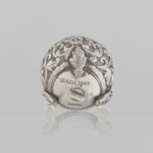 Salt cellar; Indian; plant tendril and floral motifs; salt and spice vessel; plant ornament; 19th