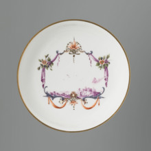 Bowl saucer, Koenigliche Porzellain Fabrique, Meissen (1710–1763), manufacturer; ca. 1750; Meissen;