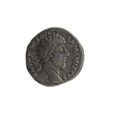 Denarius, Marcus Aurelius (121–180; Roman emperor 161–180), 163–164. Obverse: Head of Marcus