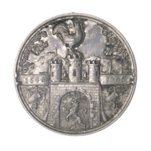 350th anniversary of the Lviv Riflemen's Brotherhood; shooting brotherhoods; anniversary medal;