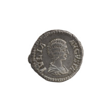 denarius, Julia Domna (ca. 160–217; Roman empress 193–211), Ancient Rome. Obverse: IVLIA AVGVSTA —