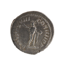 Denarius, Caracalla (reigned 198–217 CE). Obverse: ANTONINVSPIVSAVGGERM — radiate head of Caracalla
