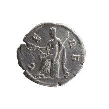 Denarius of Faustina the Younger (ca. 130–176), issuer Marcus Aurelius (121–180). Obverse: Bust of