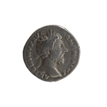 Denarius, Marcus Aurelius (121–180; Roman emperor 161–180), 163–164, Rome. Obverse: Head of Marcus